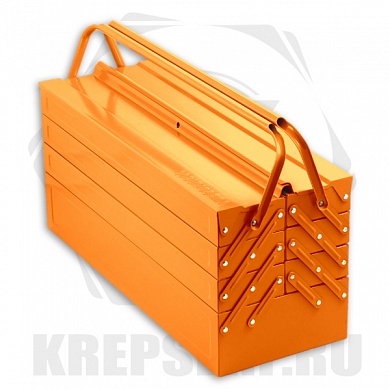 Ящик для инструмента металлический 530/7 оранжевый, 530х200х250мм